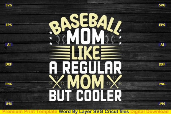 Baseball Mom SVG: A Versatile Design for Embroidery