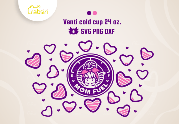 Hearts Messy Bun Hair Bow Mom Fuel SVG Review
