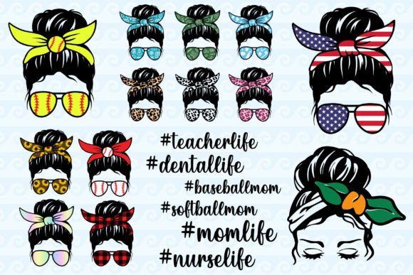 Messy Bun SVG: A Versatile Design for Mom Life