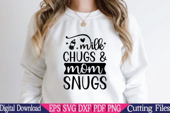 Milk Chugs Mom Snugs SVG: A Charming Embroidery Design